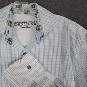 John Lennon English Laundry Shirt Mens L Button Long Sleeve Flip Cuff Inspired